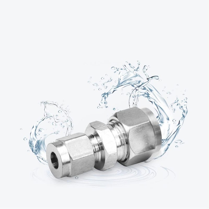 Pysrych Stainless Steel 304 Compression Tube Fitting, Reducer Union, 1/2" OD x 3/8" OD Reducing Straight Connector Adapter, 2pcs - Image 5