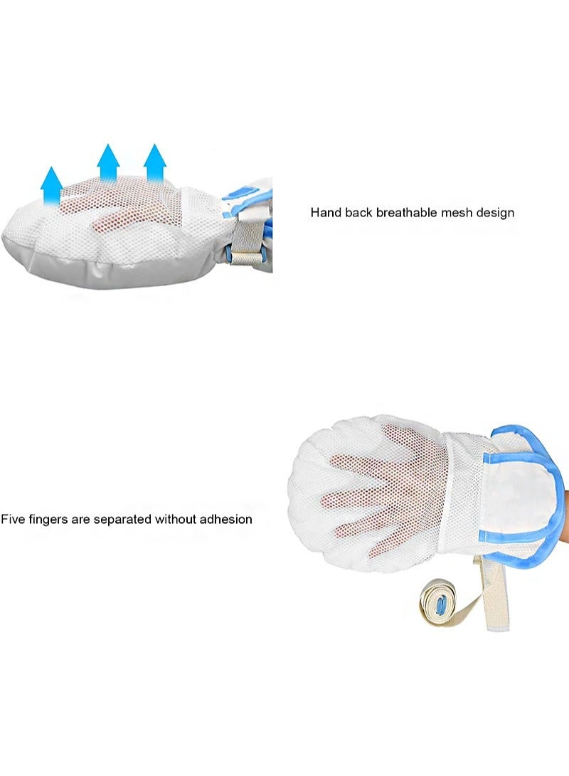 Aikanbo Medical Double Security Mitts Breathable Hand Restraints Safety Mitts Glove for Elderly & Medical Procedures with Extra Padding for Comfort & Protection One Size Fits All Hand - Image 3