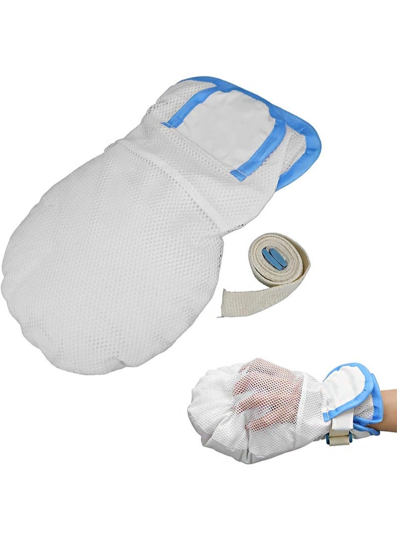 Aikanbo Medical Double Security Mitts Breathable Hand Restraints Safety Mitts Glove for Elderly & Medical Procedures with Extra Padding for Comfort & Protection One Size Fits All Hand - Image 1