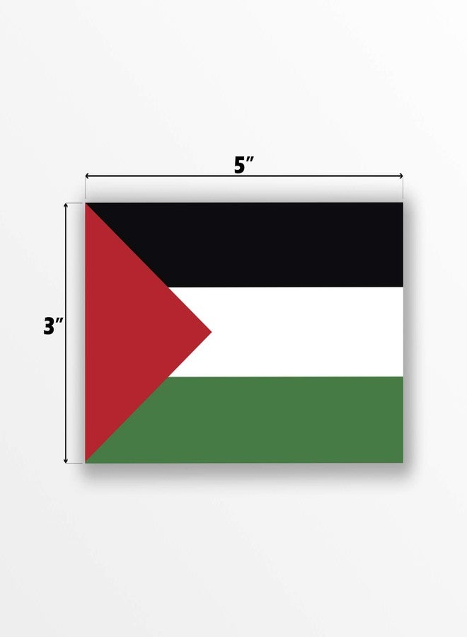 Decals Home Decor & More ملصقان لعلم فلسطين | 5 بوصات × 3 بوصات | فينيل عالي الجودة | PD505 - Image 2