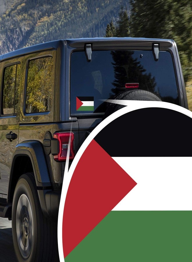 Decals Home Decor & More ملصقان لعلم فلسطين | 5 بوصات × 3 بوصات | فينيل عالي الجودة | PD505 - Image 3