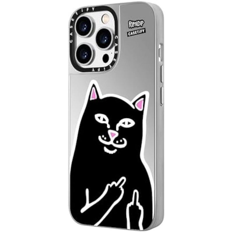 Casetify Mirror Case for iPhone 14 Pro 【RipNDip Colab/Reflective / 4.9ft Drop Protection/Compatible with Magsafe】 - Lord Jermal - Silver on Silver - Image 5