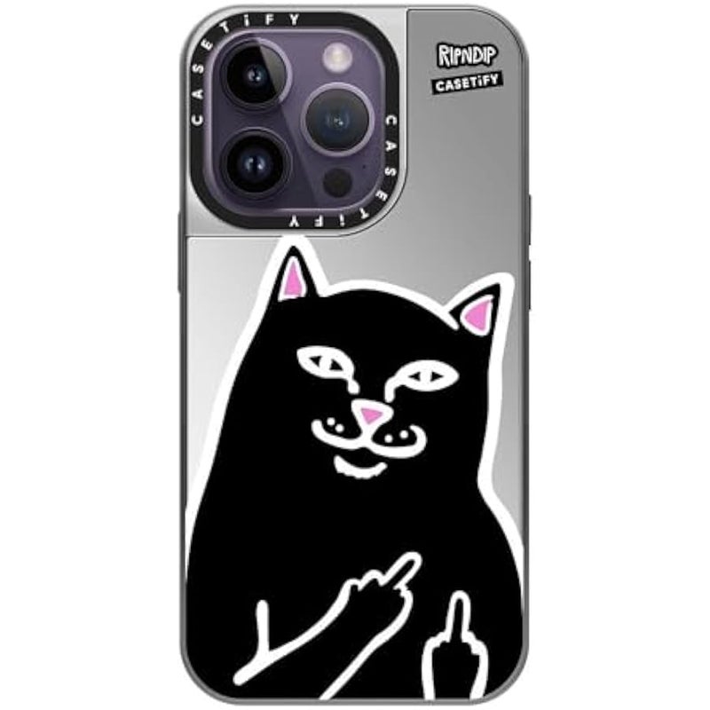 Casetify Mirror Case for iPhone 14 Pro 【RipNDip Colab/Reflective / 4.9ft Drop Protection/Compatible with Magsafe】 - Lord Jermal - Silver on Silver - Image 2