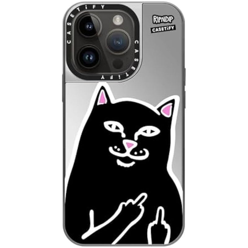 Casetify Mirror Case for iPhone 14 Pro 【RipNDip Colab/Reflective / 4.9ft Drop Protection/Compatible with Magsafe】 - Lord Jermal - Silver on Silver - Image 3