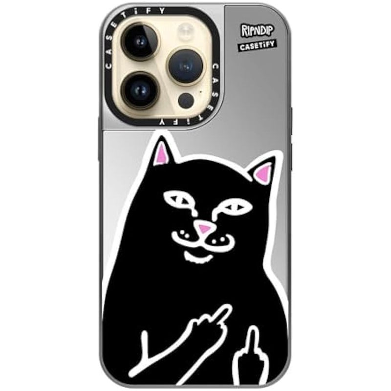 Casetify Mirror Case for iPhone 14 Pro 【RipNDip Colab/Reflective / 4.9ft Drop Protection/Compatible with Magsafe】 - Lord Jermal - Silver on Silver - Image 4