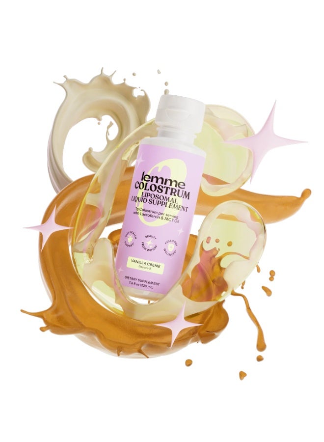 Lemme, Colostrum, Liposomal Liquid Supplement, Vanilla Creme, 7.6 fl oz (225 ml) - Image 2