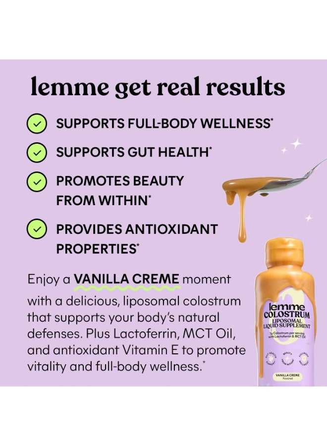 Lemme, Colostrum, Liposomal Liquid Supplement, Vanilla Creme, 7.6 fl oz (225 ml) - Image 3