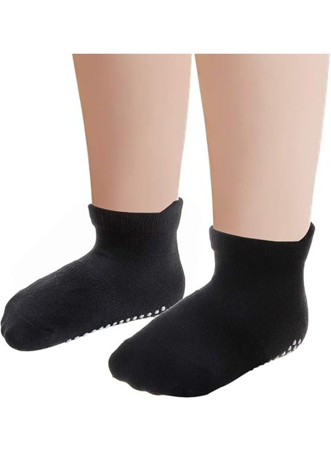 12 Pairs Anti Slip Baby Ankle Socks with Non Skid Grips for Toddler Kids Boys Girls (12Pairs - Black,White,Grey, 1-3 Years) - Image 4