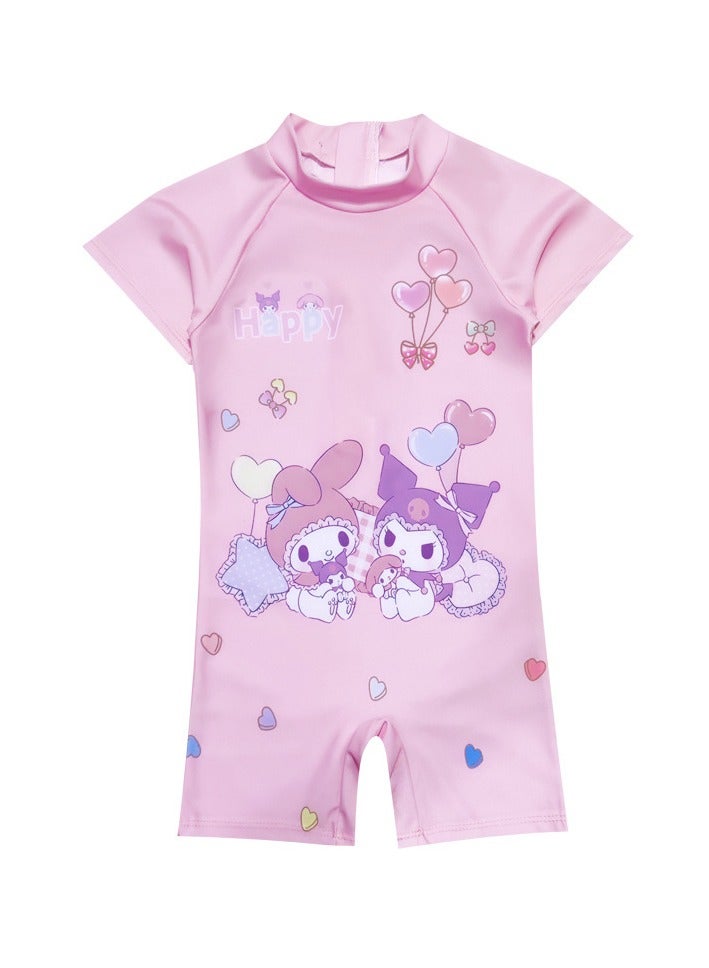 general Girls swimsuit girl princess cute cartoon kuromi children's split quick-drying swimming pool swimsuit  - Image 1