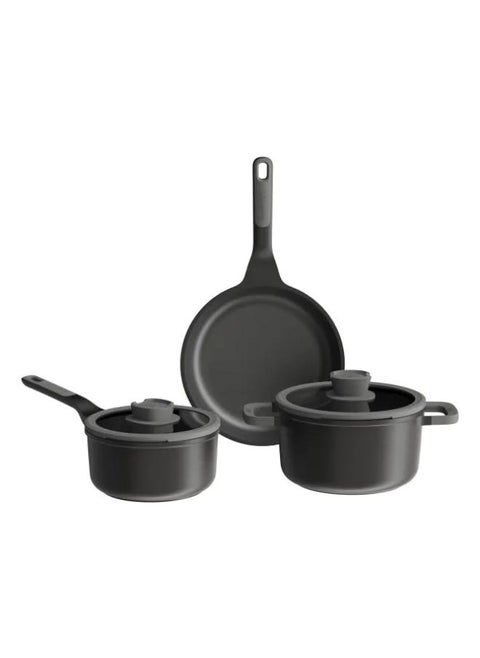 Pack Of 5 Non-Stick Cookware Set   cm-Black