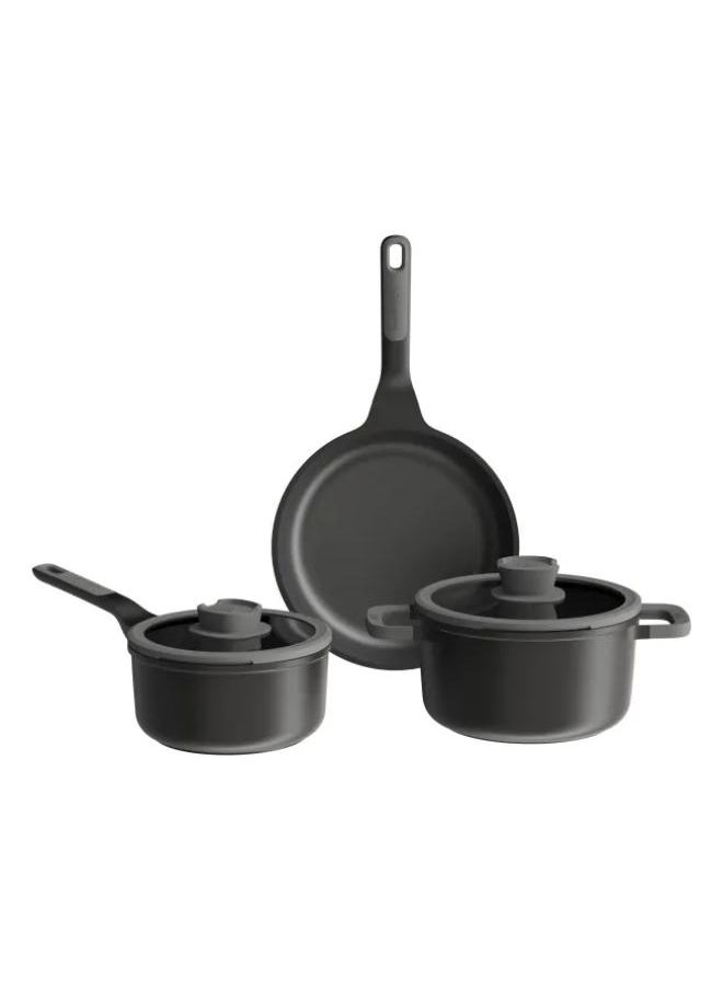 Berghoff - Pack Of 5 Non-Stick Cookware Set   cm-Black - Image 1