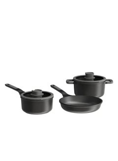 Berghoff Pack Of 5 Non-Stick Cookware Set   cm-Black  - Image 2