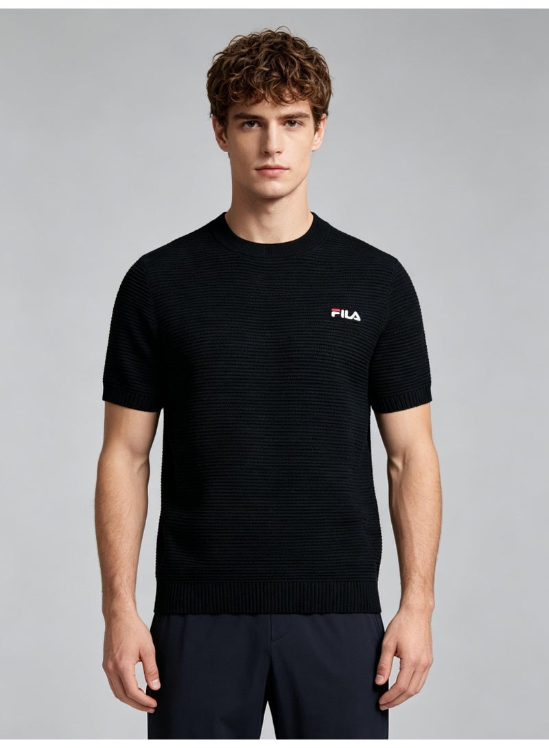 فيلا FILA men's and women's waffle knitted short-sleeved t-shirts - Image 4