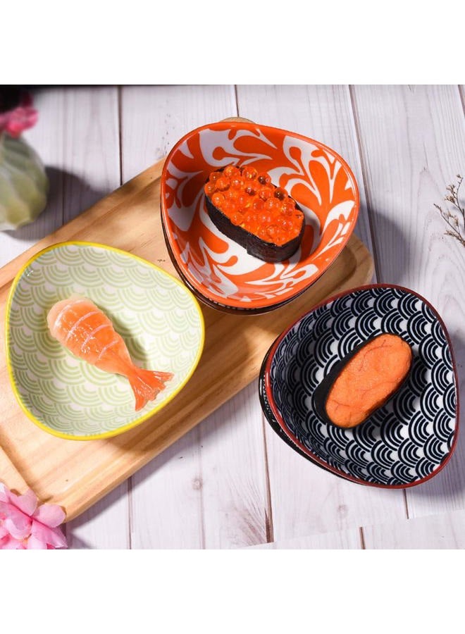 BOSILI Ceramic Soy Sauce Dishes set of 5, Japanese Soy Dishes Dipping Bowls for Dumpling Sushi - Image 5