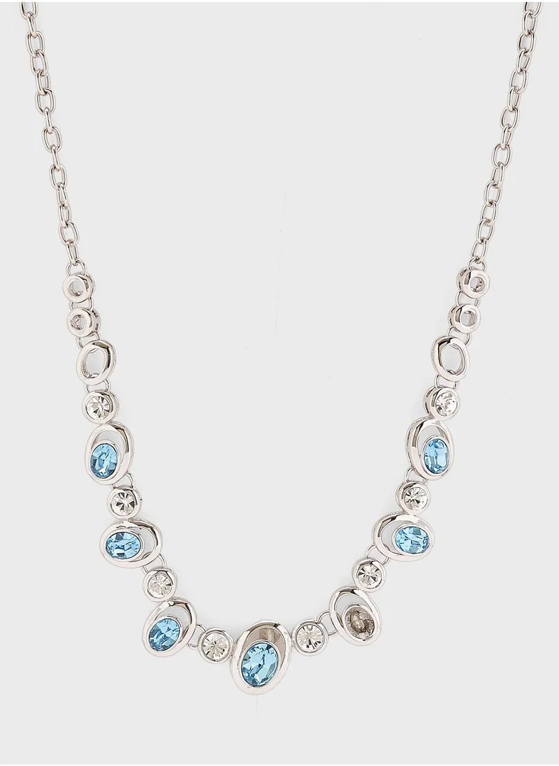 Anita's Blue Stoned Short Necklace