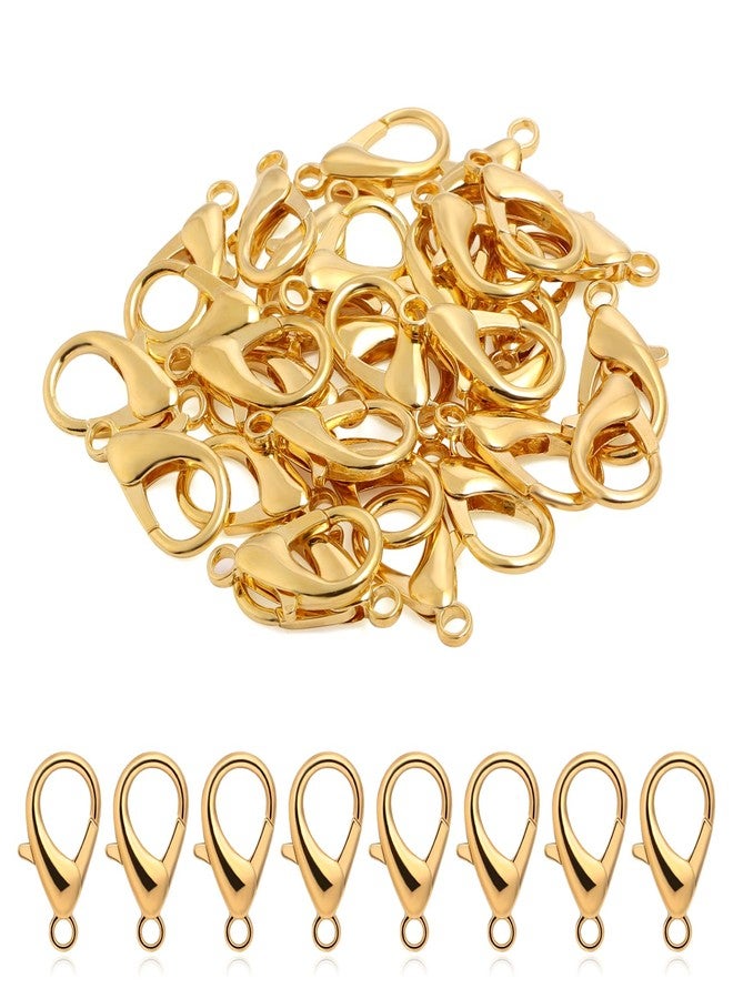 Linsoir Beads Lobster Claw Clasps 23X12mm Large Gold Tone Lobster Clasps for Jewelry Making Keychain Clasp Jewelry Clasps 30 pcs/lot - Image 1