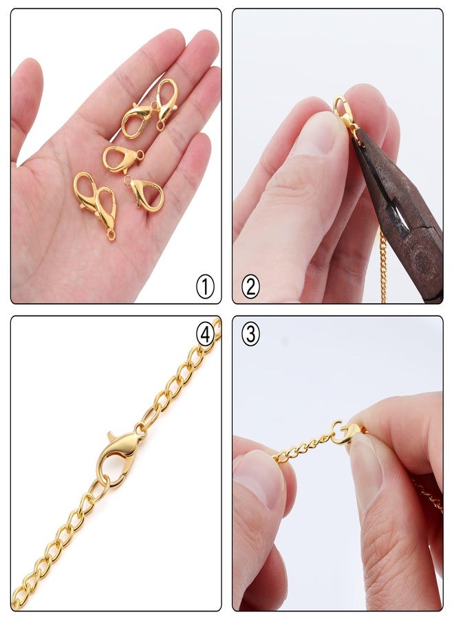 Linsoir Beads Lobster Claw Clasps 23X12mm Large Gold Tone Lobster Clasps for Jewelry Making Keychain Clasp Jewelry Clasps 30 pcs/lot - Image 5