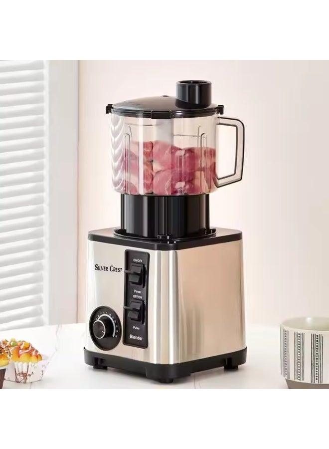 SILVER CREST 6-in-1 Multi-Functional Electric Blender – 3L Capacity – 8000W Power – Stainless Steel Blades – Professional Grinding, Blending, Chopping & Slicing - Image 3
