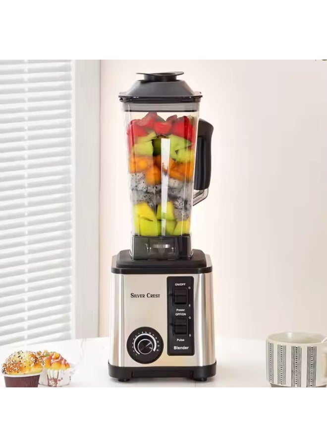 SILVER CREST 6-in-1 Multi-Functional Electric Blender – 3L Capacity – 8000W Power – Stainless Steel Blades – Professional Grinding, Blending, Chopping & Slicing - Image 4