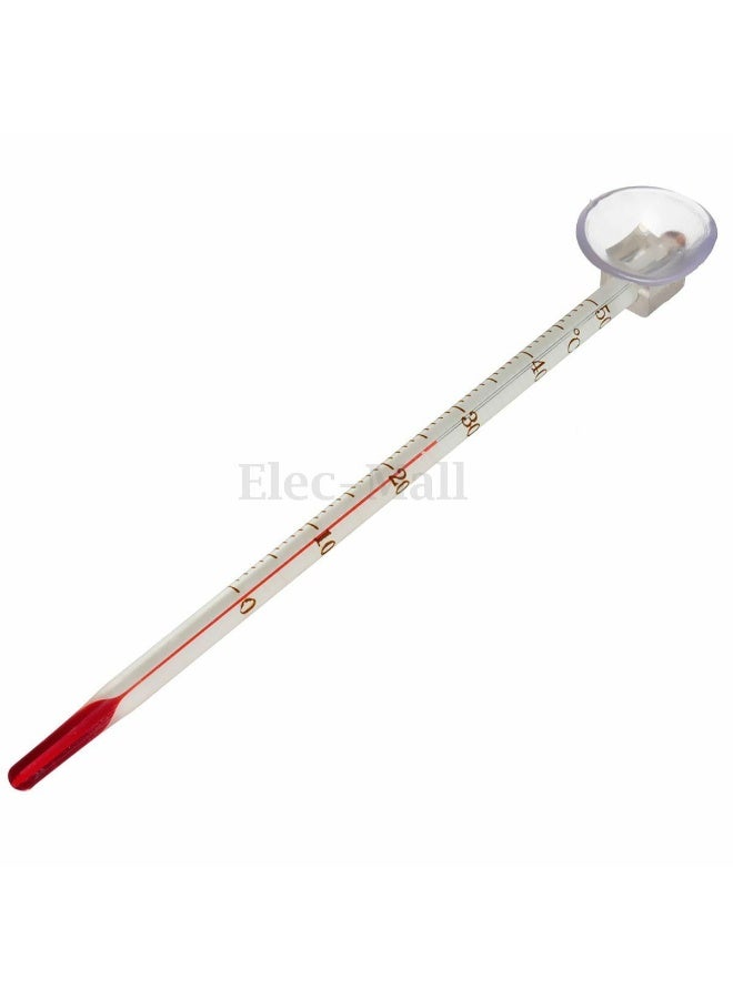 مقياس حرارة زجاجي طويل لحوض السمك مع كوب شفط - درجة حرارة ماء حوض السمك - Image 5