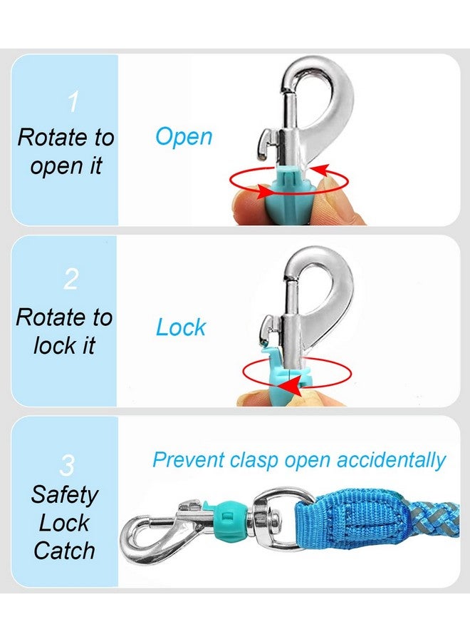 Mycicy 2/3/4/6/10 FT Reflective Dog Leash- Braided Rope Strong Heavy Duty Dog Training Leash for Large Medium Small Dogs Walking Leads (Sky Blue- 6 feet) - Image 3