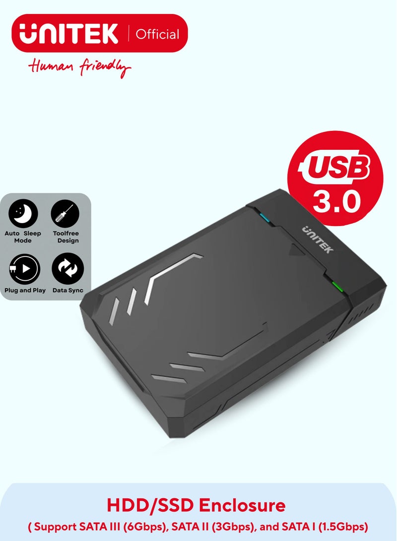 UNITEK حاوية القرص الصلب SATA III 2.5"/3.5" HDD/SSD - Image 1