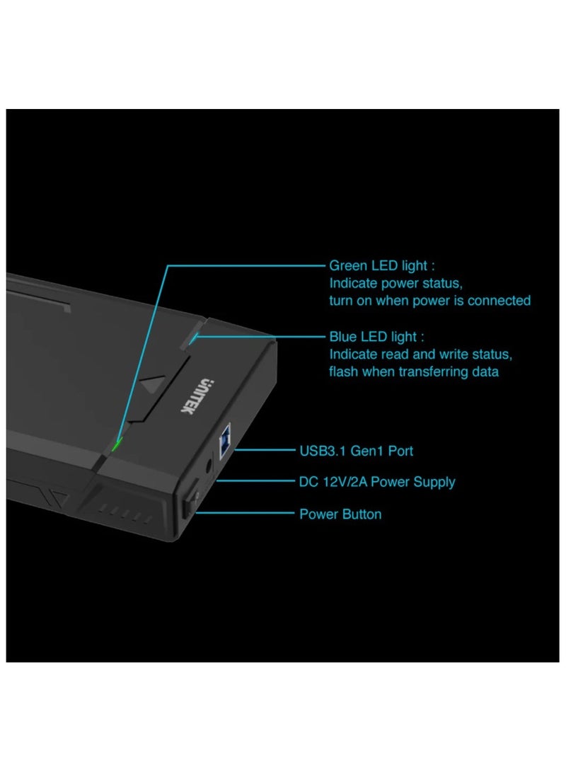 UNITEK حاوية القرص الصلب SATA III 2.5"/3.5" HDD/SSD - Image 4