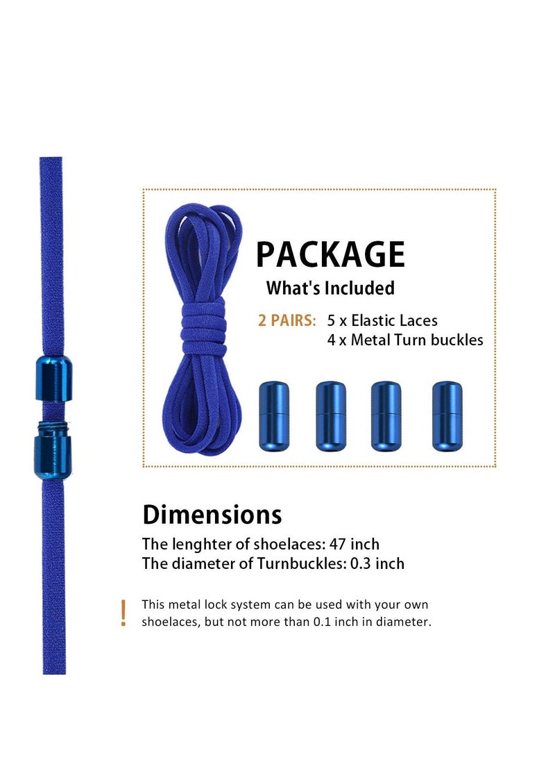 Loquat Elastic No Tie Shoe Laces For Adults, Kids, Elderly, System With 2 Pairs - Image 2