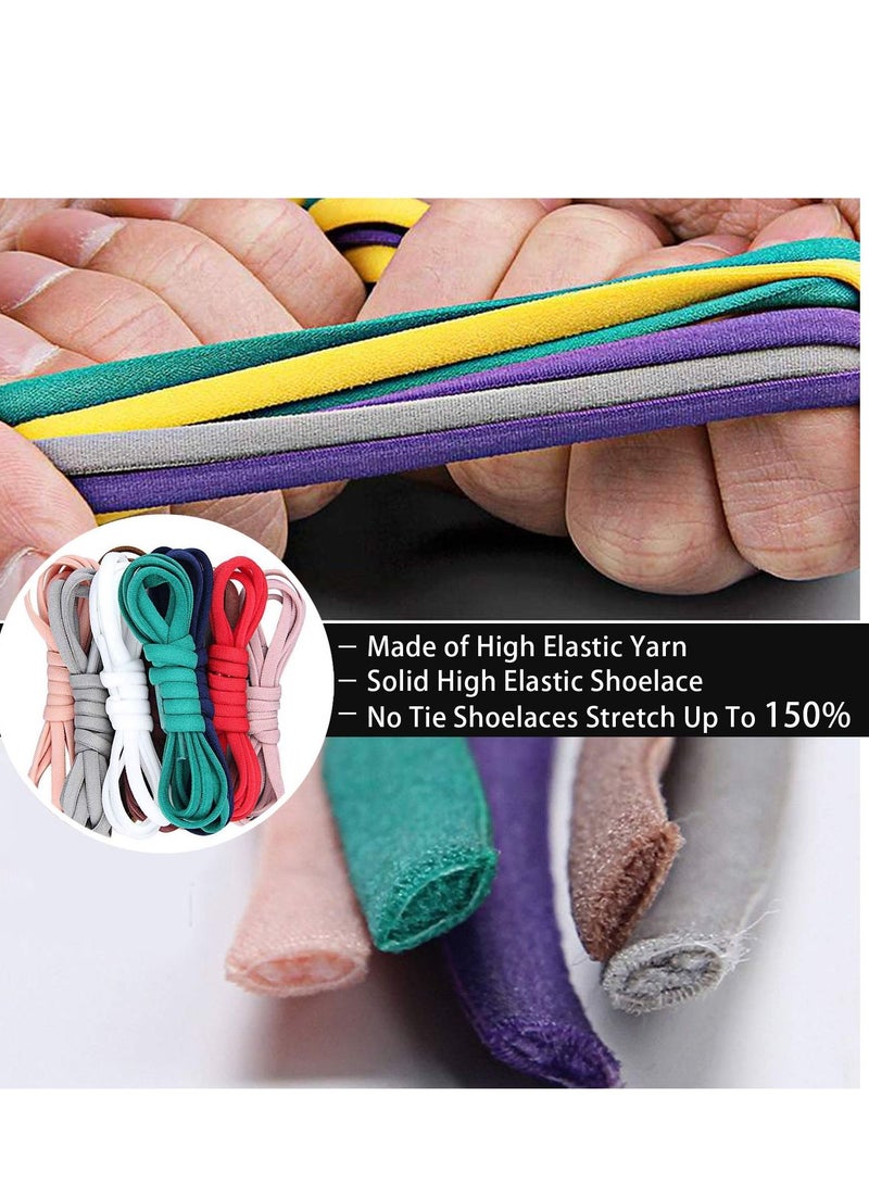 Loquat Elastic No Tie Shoe Laces For Adults, Kids, Elderly, System With 2 Pairs - Image 4