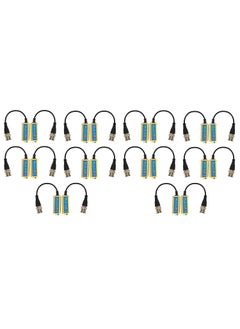 WiredCom WiredCom 8MP Split Joint Mini CCTV BNC HDCVITVICVBSAHD Passive Transceiver Video Balun PACK OF 10  - Image 1