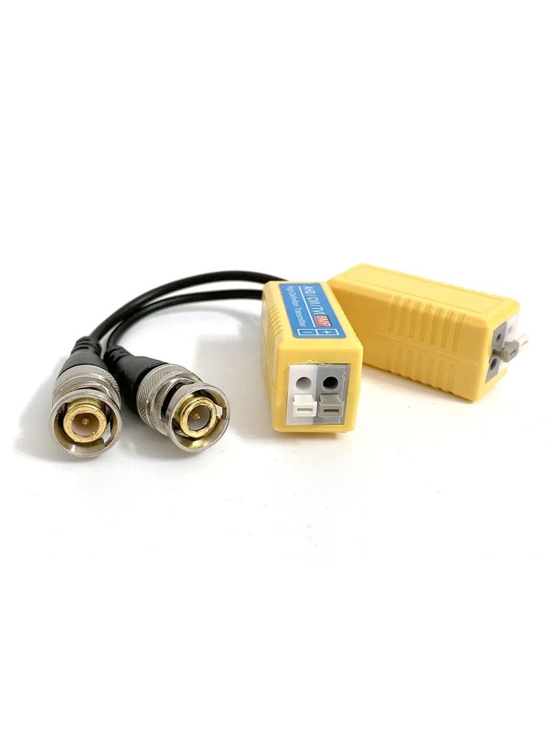 WiredCom - WiredCom 8MP Split Joint Mini CCTV BNC HDCVITVICVBSAHD Passive Transceiver Video Balun PACK OF 10 - Image 1