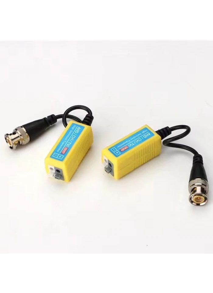 WiredCom - WiredCom 8MP Split Joint Mini CCTV BNC HDCVITVICVBSAHD Passive Transceiver Video Balun PACK OF 10 - Image 1