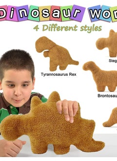 Excefore Dino Chicken Nugget Pillow, Hilarious Chicken Nugget Plush in Dinosaur Shape, Perfect Funny Gift for Kids, Boys, and Girls' Birthdays  - Image 4