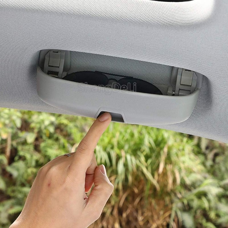 QASULER Black Glasses Case for Car - Image 4