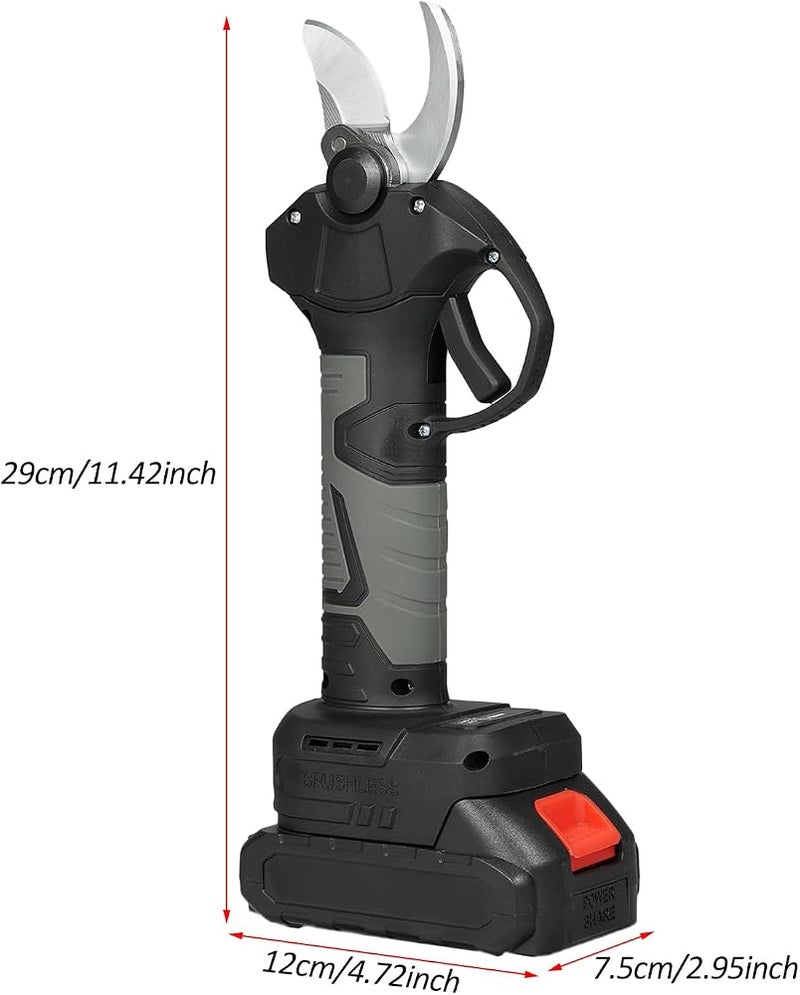 Labymos 21V Portable Handheld Cordless Electric Pruning Shears with Carry Case 2000mAh Lithium Battery & Charger Powered Tree Branch Pruner Garden Clippers 30mm Cutting Diameter - Image 4