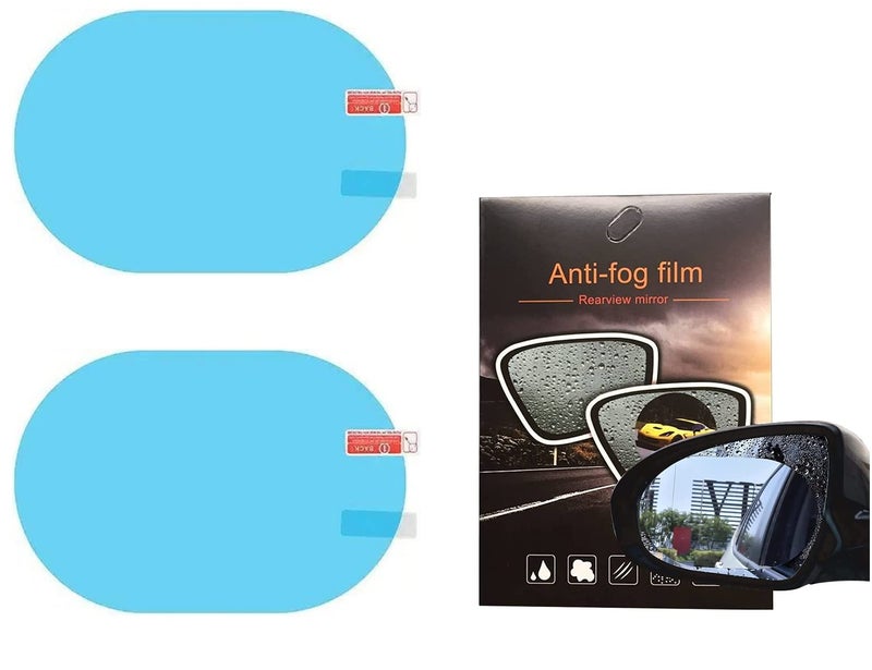 HSR Car Accessories Mirror Film Rainproof Waterproof Mirror Film Anti Fog Clear Nano Coating Car Film (Oval) - Image 1