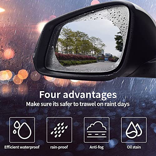HSR Car Accessories Mirror Film Rainproof Waterproof Mirror Film Anti Fog Clear Nano Coating Car Film (Oval) - Image 5