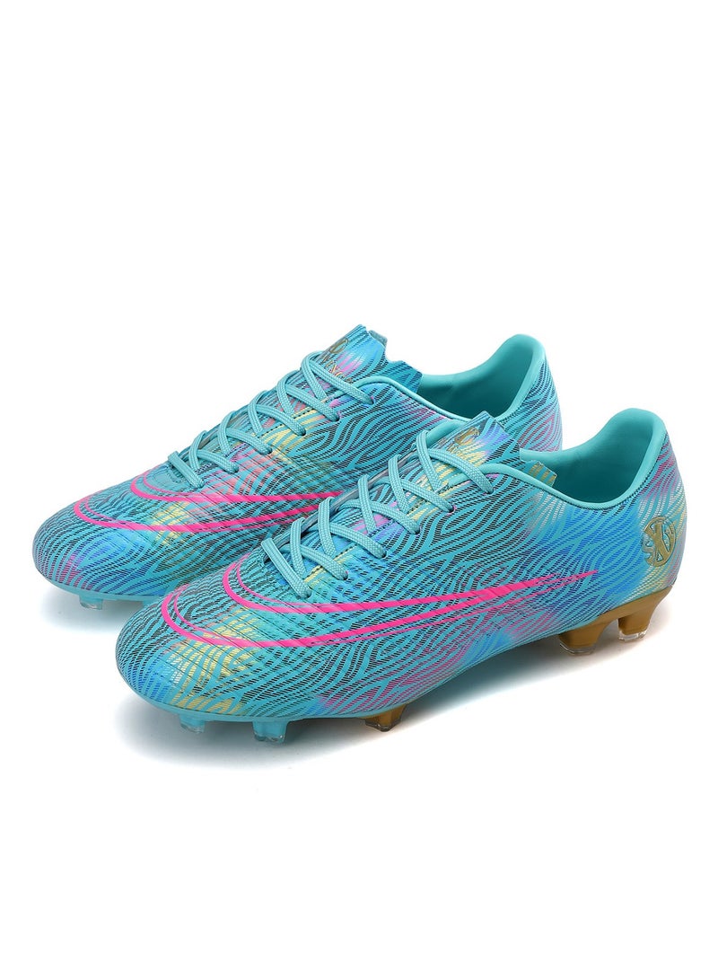 SKY WING Men's Soccer Shoes Cleats Professional High-Top Breathable Athletic Football Boots Sneakers for Outdoor Indoor