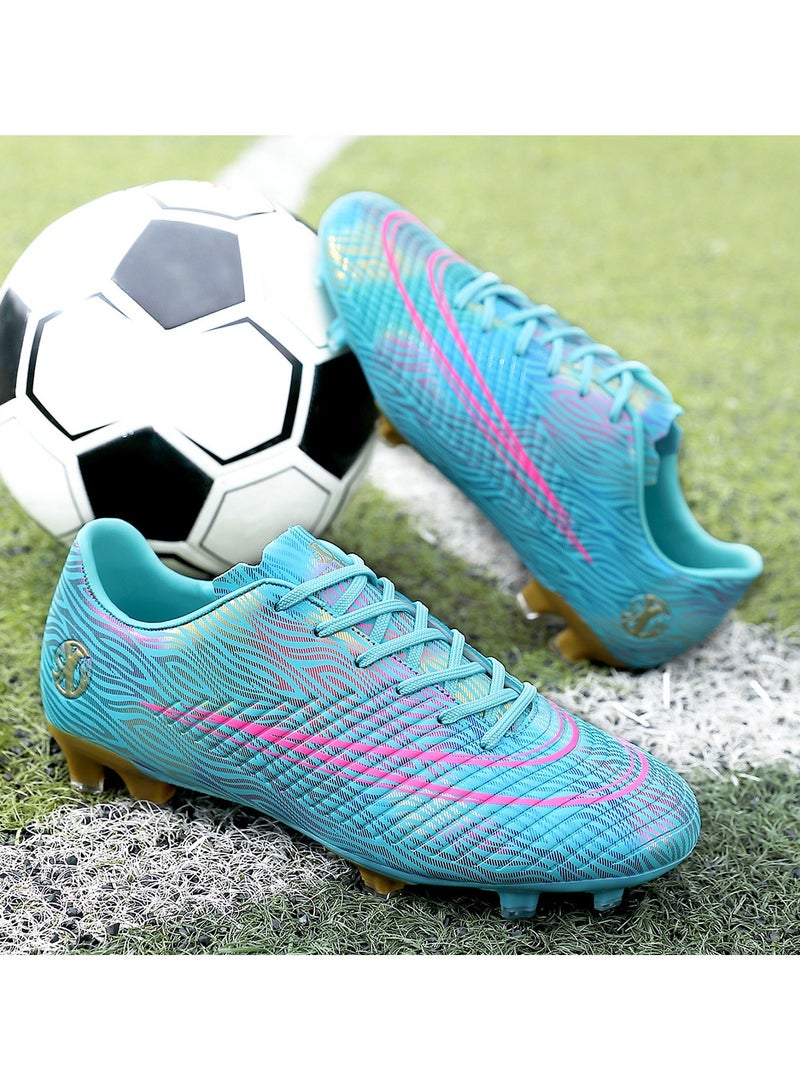 SKY WING Men's Soccer Shoes Cleats Professional High-Top Breathable Athletic Football Boots Sneakers for Outdoor Indoor