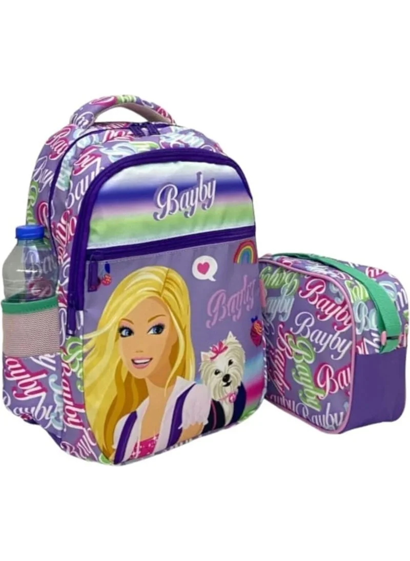 Tezzgelsin Sugar Girl Bayby Patterned 3 Compartment and Lunch Bag Girls Primary School Backpack and School Bag