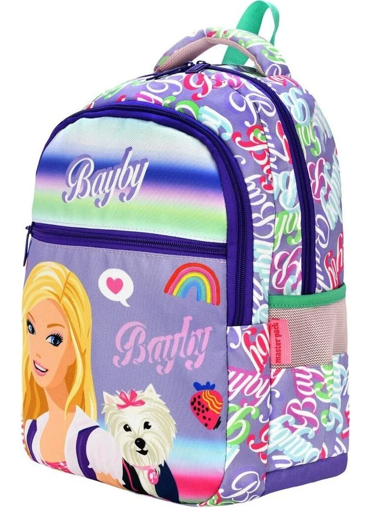 Tezzgelsin Sugar Girl Bayby Patterned 3 Compartment and Lunch Bag Girls Primary School Backpack and School Bag