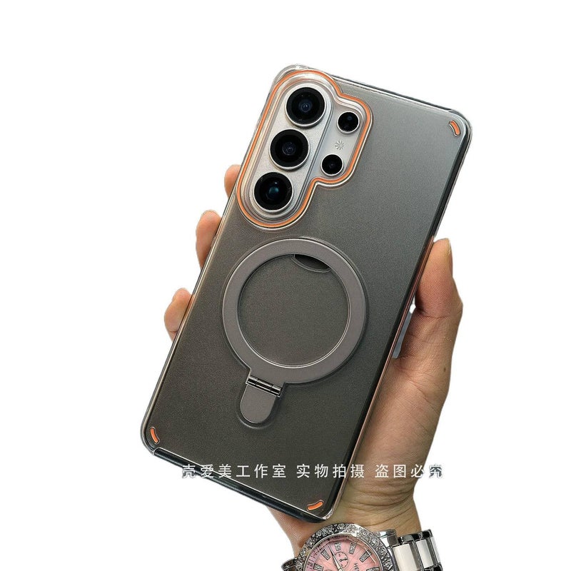 غطاء هاتف | رمادي | حماية من السقوط | حامل قائم | TPU | مقاوم للصدمات لـ Samsung S26 Ultra / Samsung S26 - Image 1
