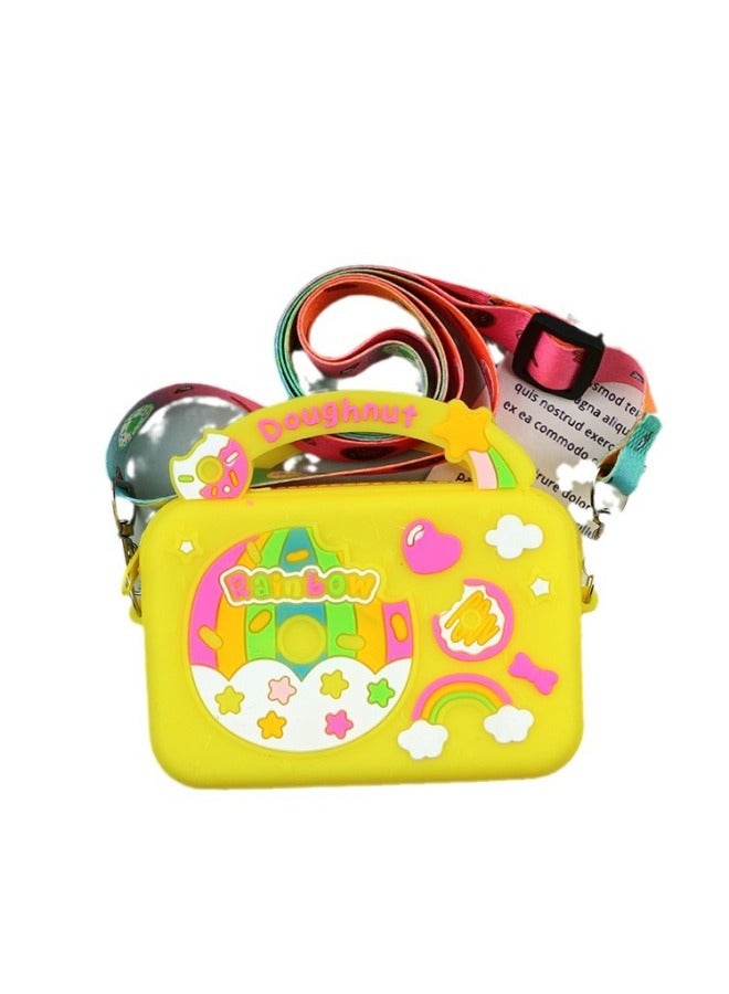 Cartoon Press-down Mini Crossbody Bag For Children Cute Candy-colored Hand-held Tote Key Bag Kawaii Mouse-killing Coin Purse-Color:Bikachu - Image 5