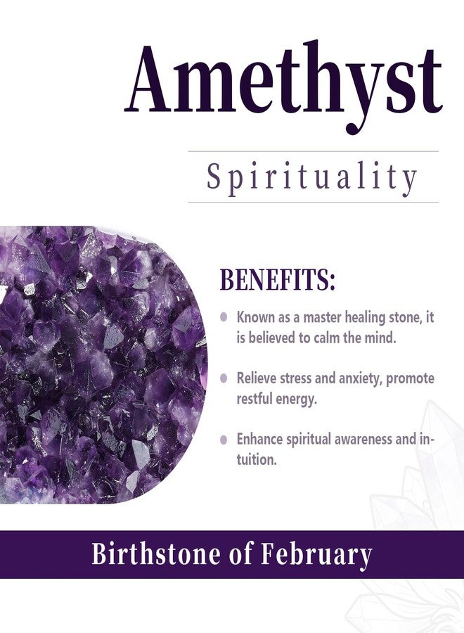 rockcloud Natural Purple Amethyst Quartz Crystal Cluster Geode Druzy Home Decoration Gemstone Specimen - Image 2