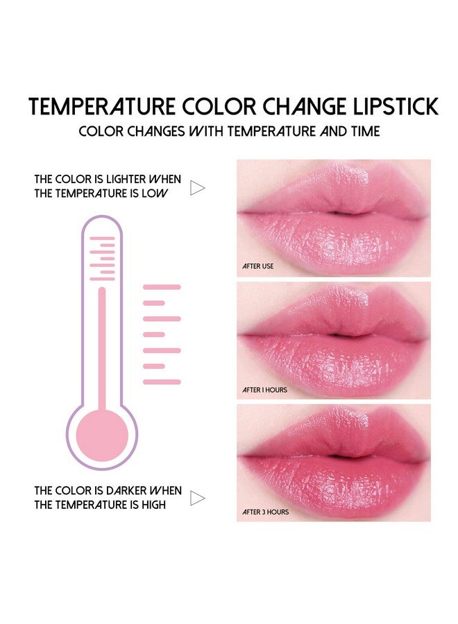 Ownest 3 Pcs Aloe Vera Lipstick, Magic Temperature Color Change Lipstick Lip Blam Moisturizing Long Lasting Lip Makeup, Update Packing Beauty - Image 2