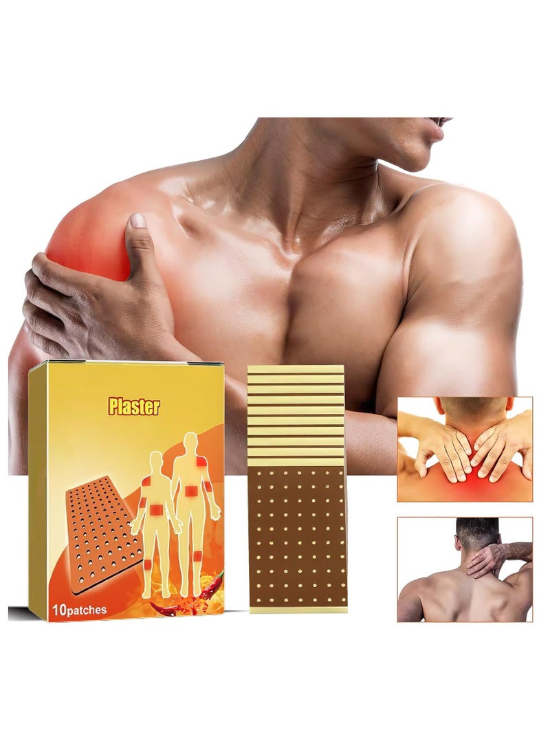 Zikra 10PCS Pain Relief Patches, Herbal Arthritis Pain Patches, Heat Patches for Back Knee Joint Neck Shoulder - Image 2