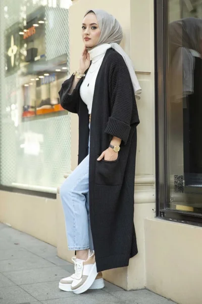 Işılda Fashion Women's Clothing Knitwear Long Cardigan