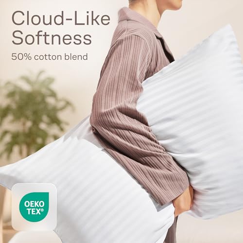 Niagara Sleep Solution Set of 4 Pillow Protectors with Zipper Queen Size - 100% Resistant to Stains, Dust & Dirt - Washable Covers for Increased Pillow Lifespan - Image 5
