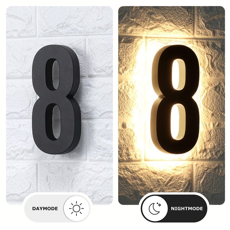 LMP 12V DC Low Voltage Led House Numbers Address Numbers 8 Inches, Modern Lighted House Numbers glow at night, Waterproof Corrosion Resistant, Easy to Install (number 5 No Powers) - Image 5