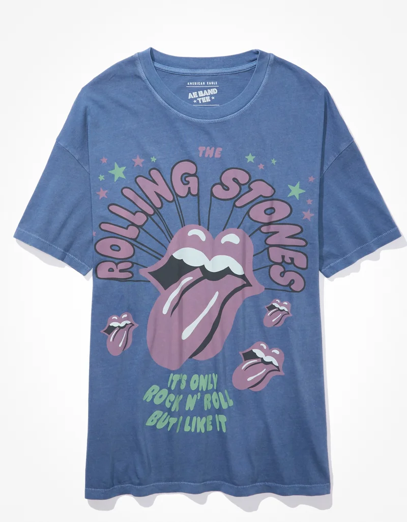 American Eagle AE Oversized Rolling Stones Graphic Tee